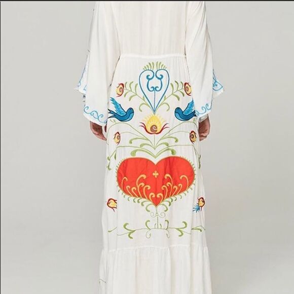 5⭐️ Favorite Amelia Embroidery Maternity Gown, Maternity Baby Bump Maxi Dress - Picture 11 of 16